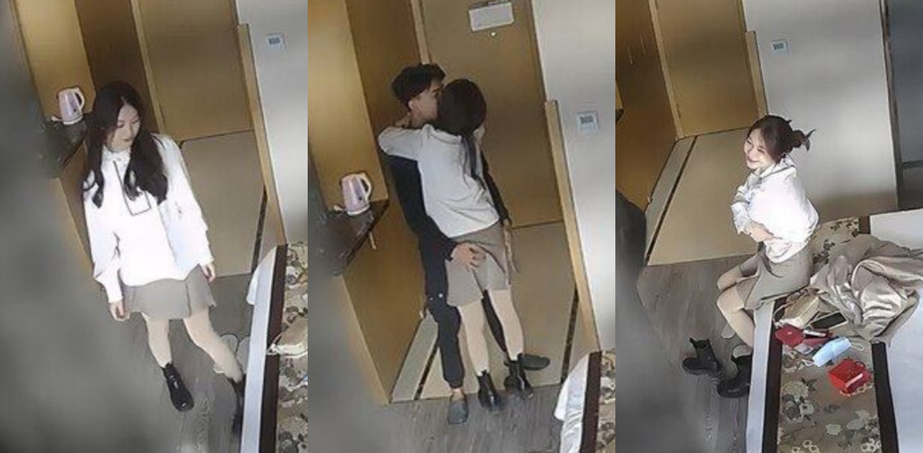 监控摄像头破解！榜一大哥线下约炮网红 女主肤白貌美酥胸大长腿 对话很黄很暴力！