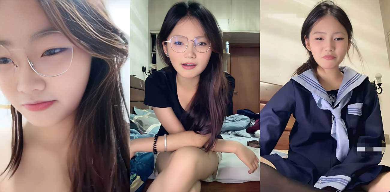 大一嫩妹 困困兔 与金主酒店性爱视频曝光，眼镜萝莉全裸做爱，口交表情极其骚荡完全不像小姑娘