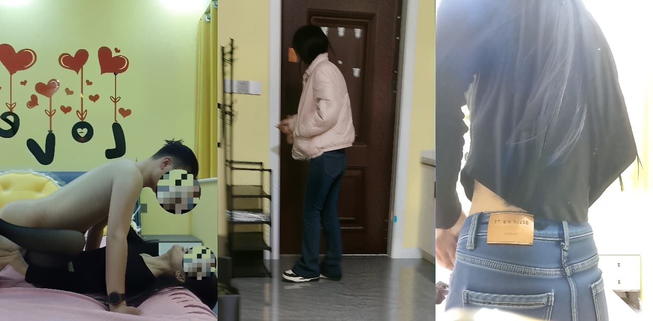 海角社区 黑丝性感大嫂主动相约小叔子来家做爱，聊天记录曝光，直接被操的双手抓紧床单，骚叫震天，避孕套最后都掉逼里了