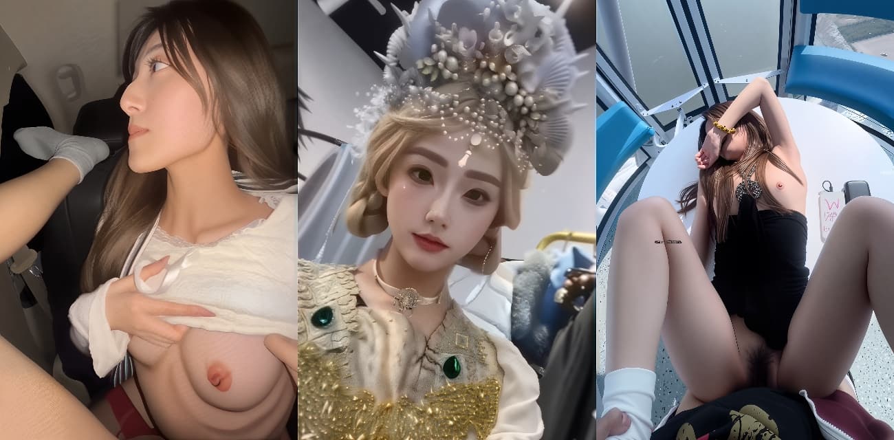 高颜值漫展少女私下与富二代约炮 摩天轮上表演户外露出自慰加做爱 兔子黑色情趣内衣骚的一批！