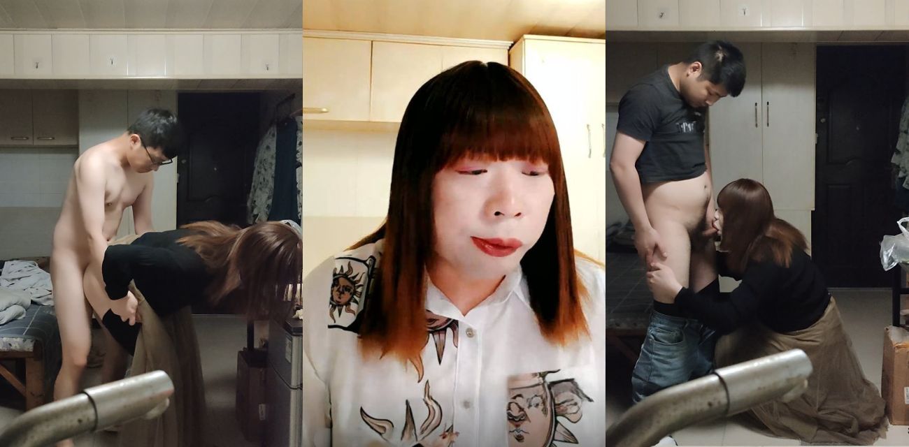 伪娘阿红色诱猛男第四期 红大爷展示超一流口活技术 猛吃肉棒 小直男们后入爆操红大爷老菊花！