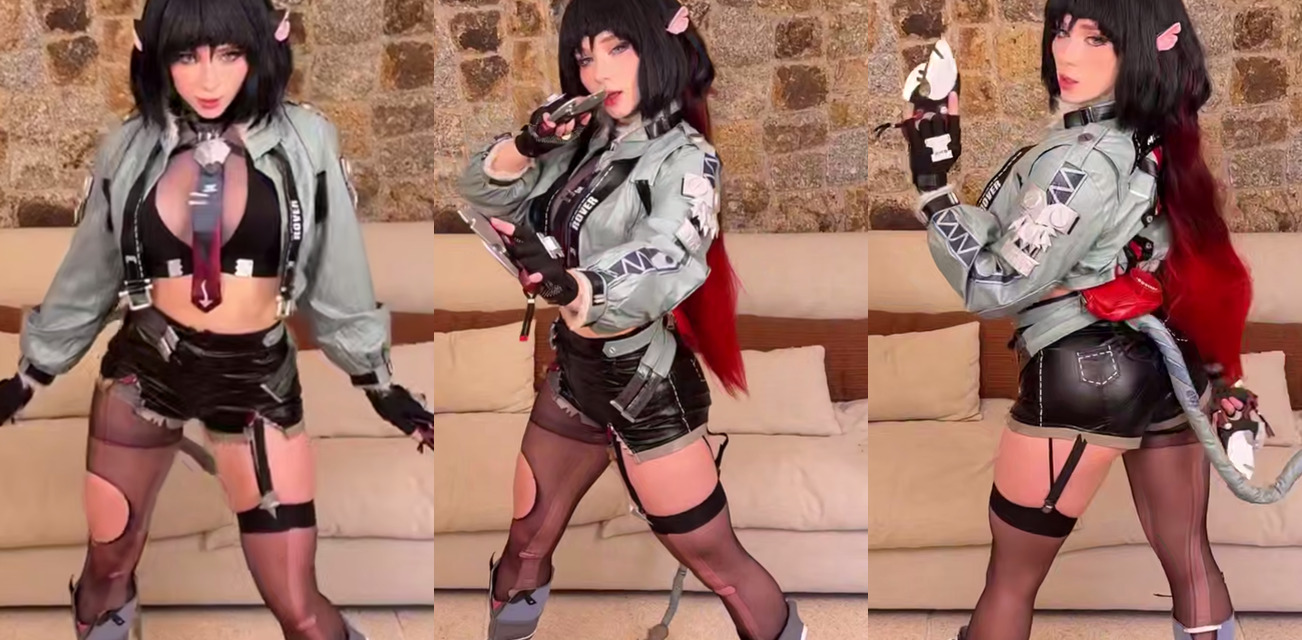 俄罗斯网红 SweetieFox cos绝区零简杜 顶级巨乳肥臀 穿着黑丝 被大屌疯狂插入！