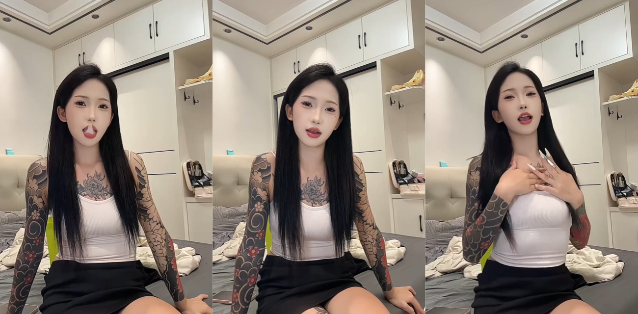 抖音网红 高冷小美 万重山直播PK翻车走光 蕾丝内裤全露尴尬瞬间 纯纯的走光福利视频！
