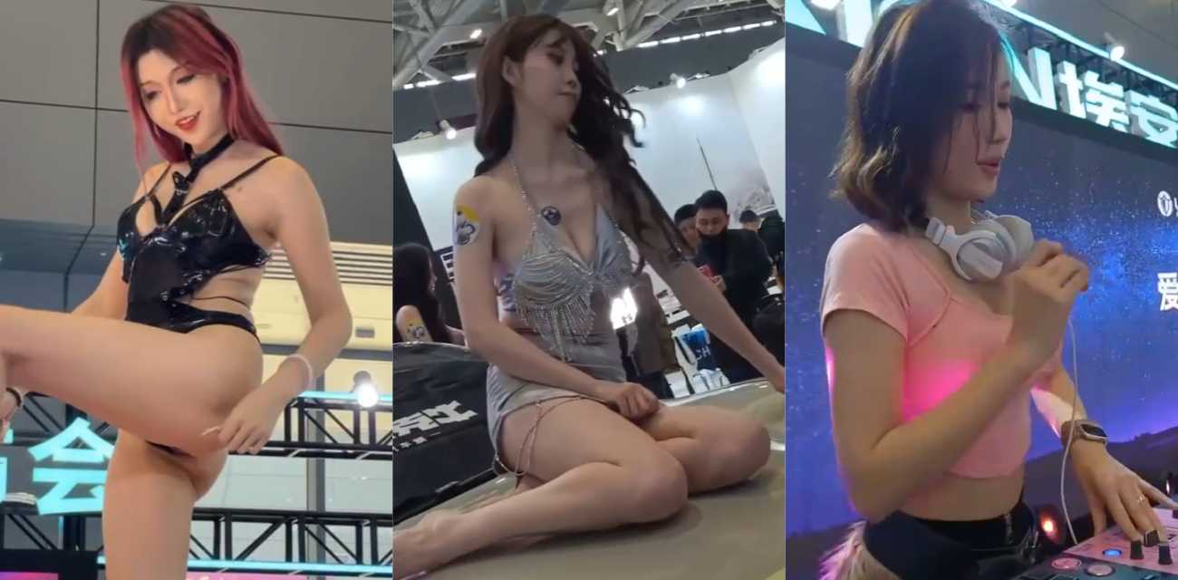 深圳车展 极品车模擦边露出 私密部位清晰可见 女神双腿间有你爱看的风景哟