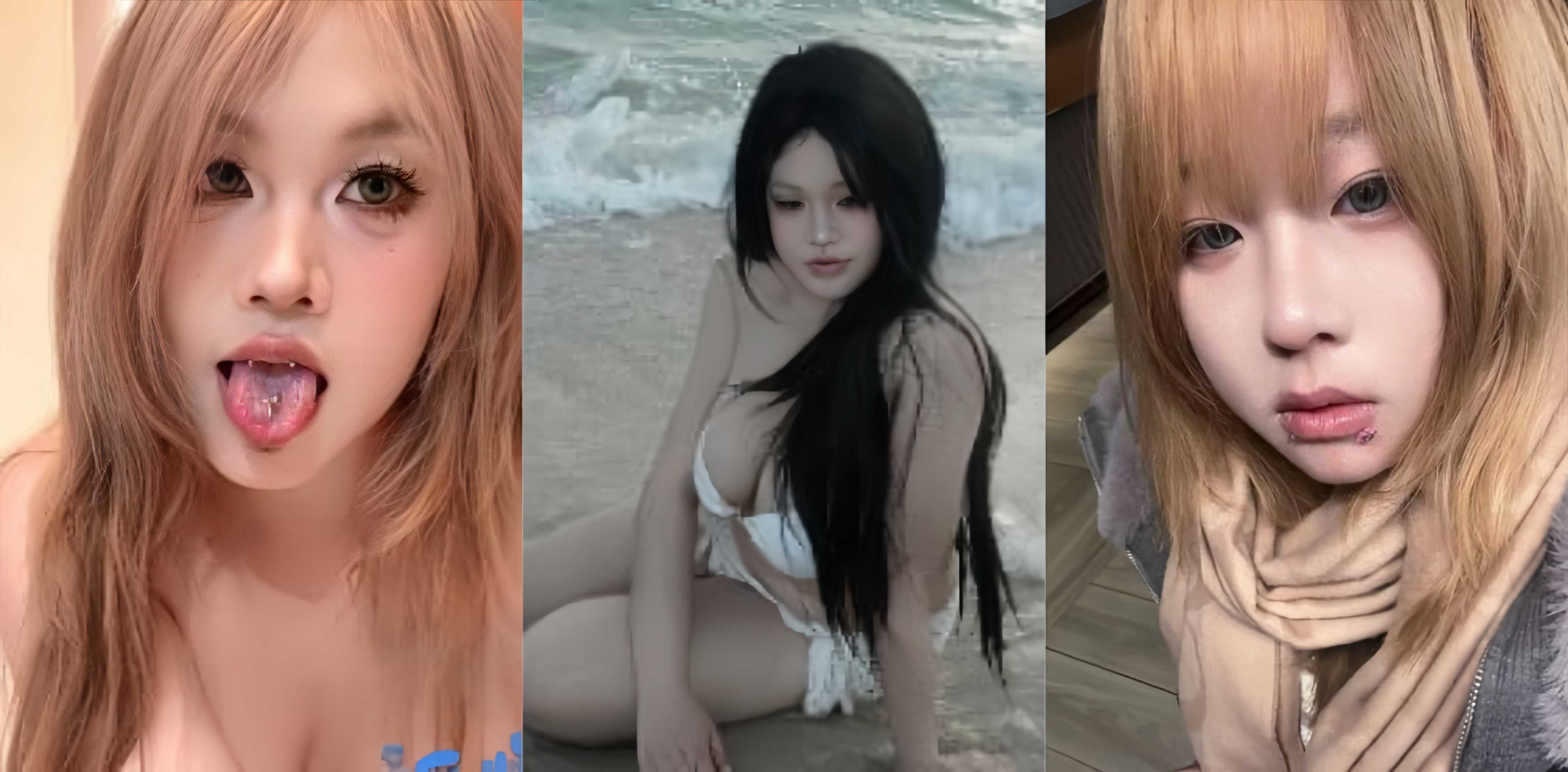 青岛精神小妹 容诗妍 私密视频男友曝光 展示乳钉唇钉十分性感 宿舍舌钉口交男友 也是别有一番滋味！