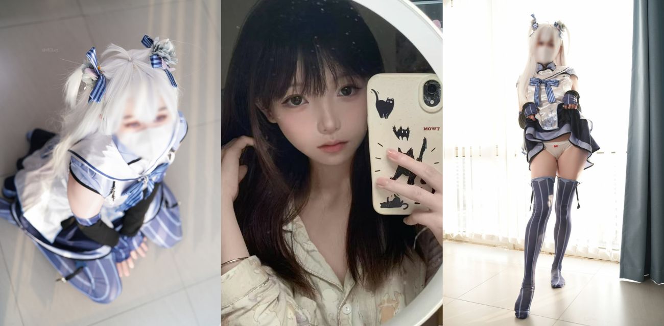 广东少女青春活力的样子太可爱，白发cos私拍自慰视频曝光，无毛小穴不愧是少女的嫩穴