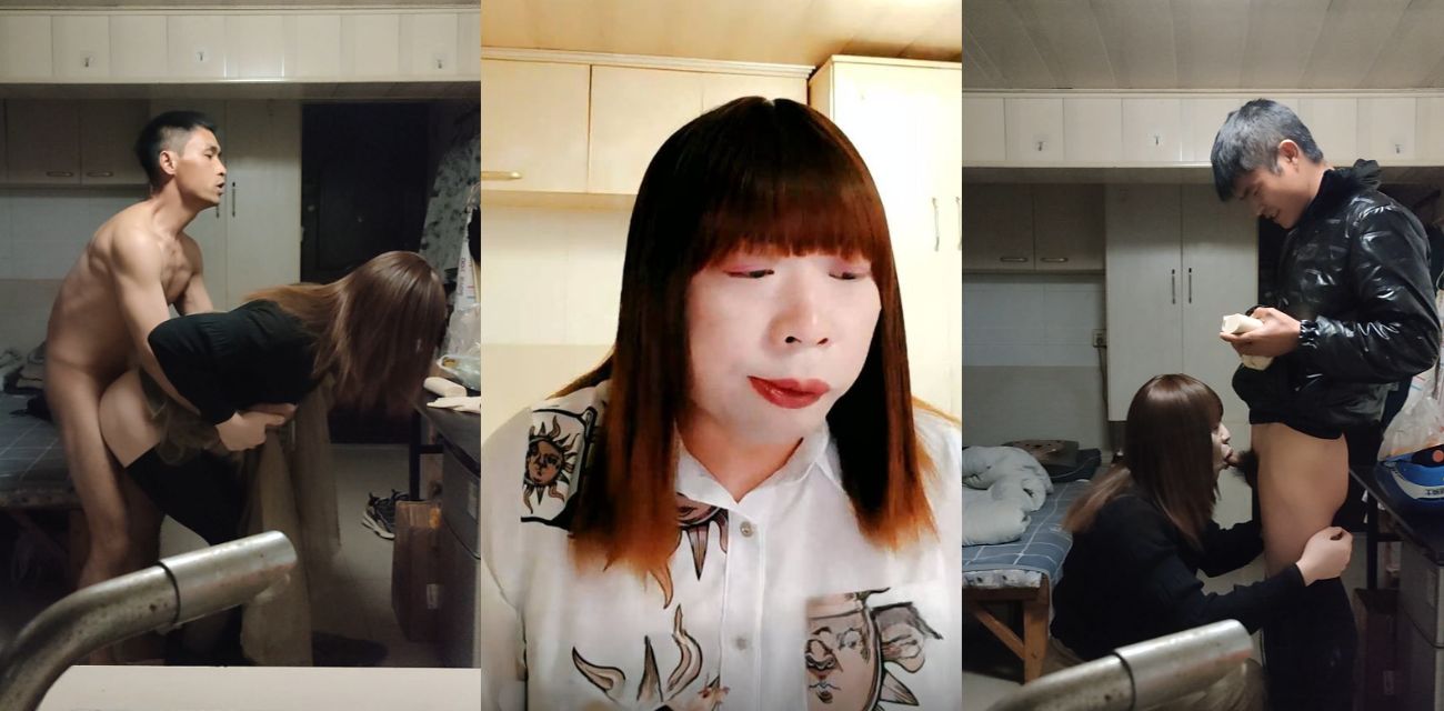 伪娘阿红色诱猛男第三期 红姐出租屋内来了四位帅哥 对着红姐的菊花猛攻 这些人逼都分不清吗？