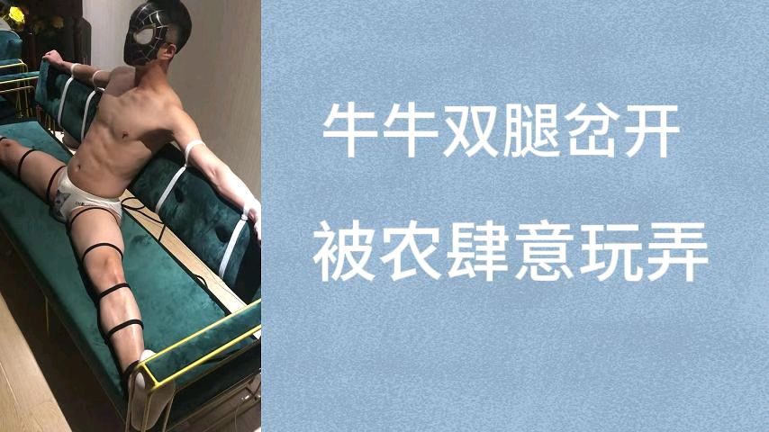 肌肉牛牛被捆绑，双腿岔开被农肆意玩弄sm