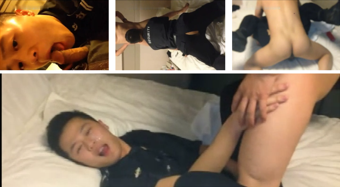 微壮帅特警口活超好，裤子菊部直接开个口子方便被干