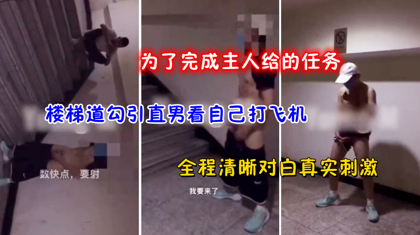 为了完成主人给的任务,楼梯找个直男看着自己打飞机
