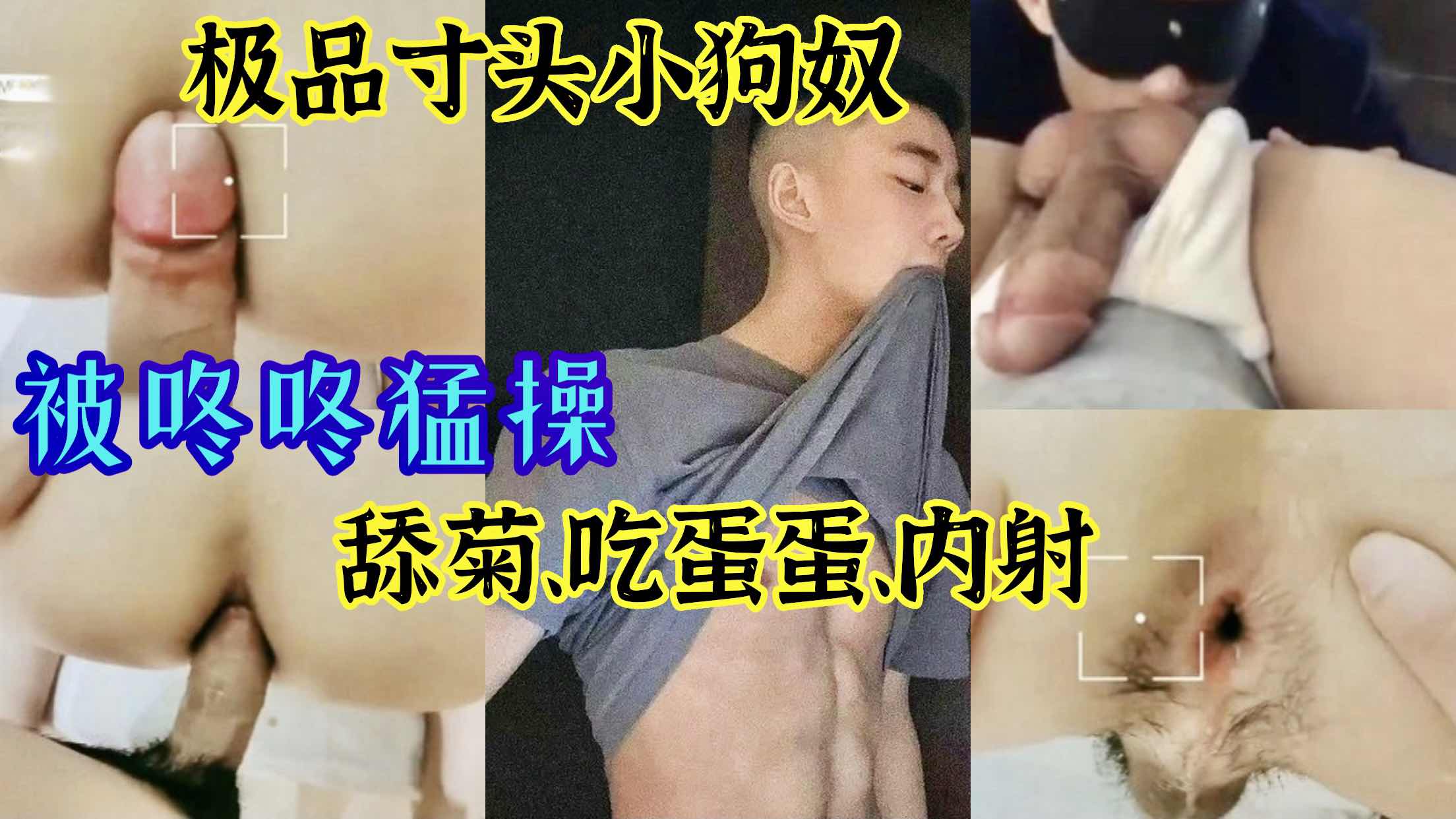 极品寸头小狗奴，被咚咚猛操，舔菊、吃蛋蛋，内射