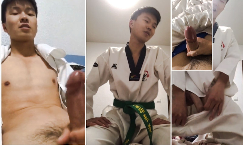00奶帅跆拳道小子教新来的学弟怎样日逼 骚话连篇 刺激人射