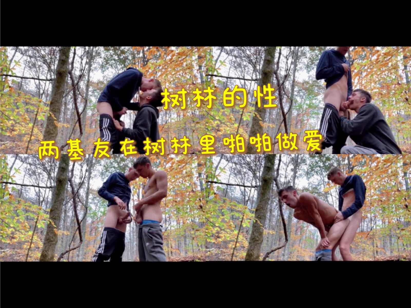  一对基友在树林里无套啪啪做爱