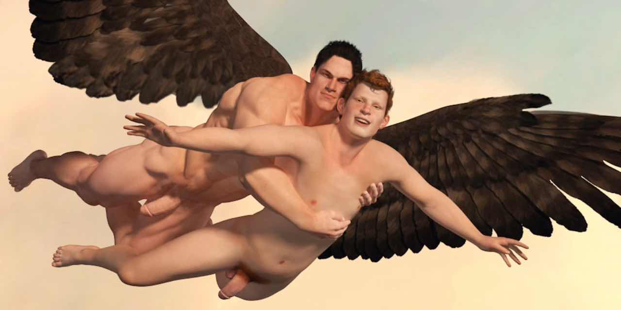 3D动画写真 少年被鹰男老公带回鹰巢互操
