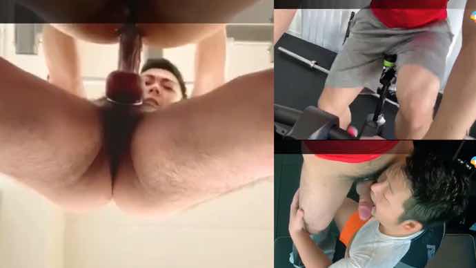 随时准备好艹穴的屌环肌肉男 健身房来一炮