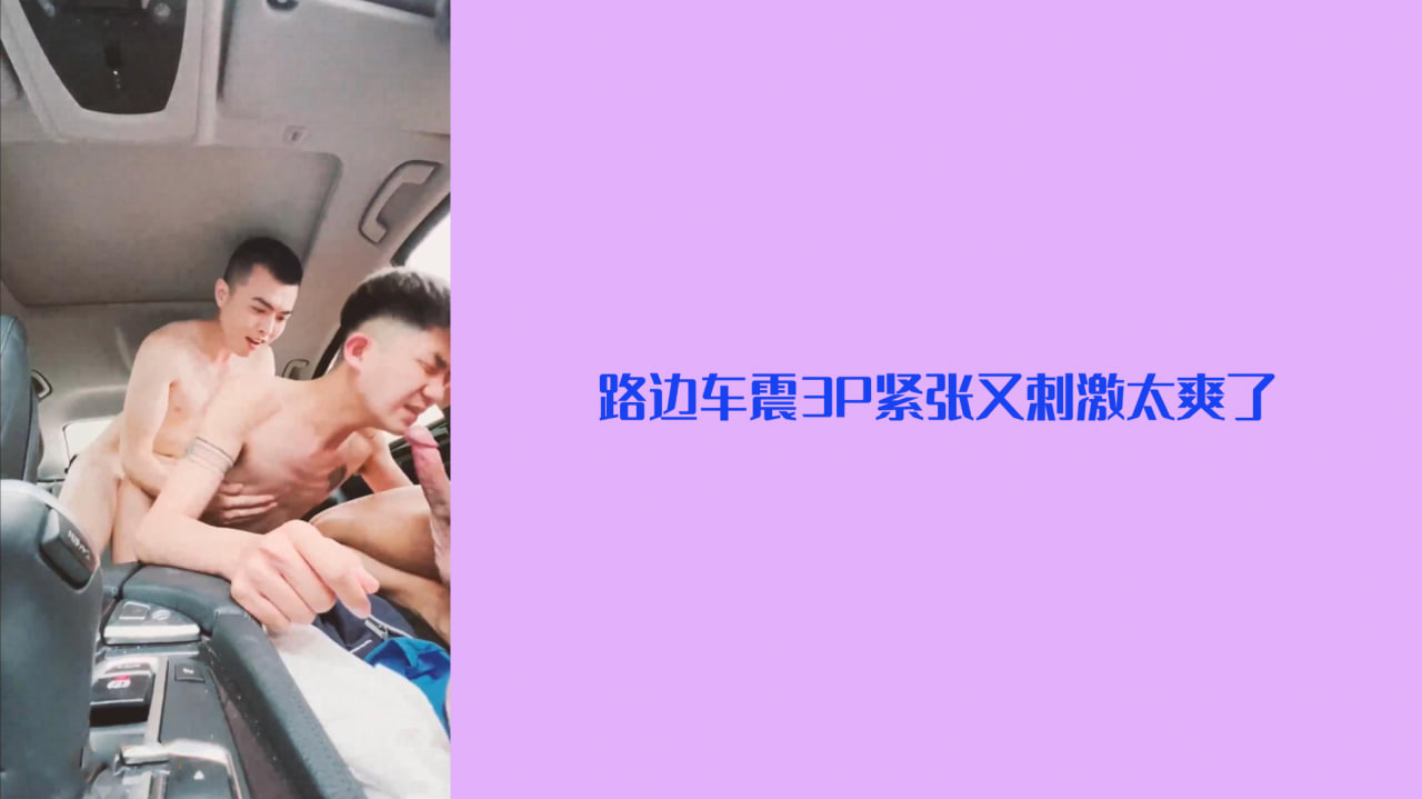 精品推荐：路边车震3P  紧张又刺激太爽了