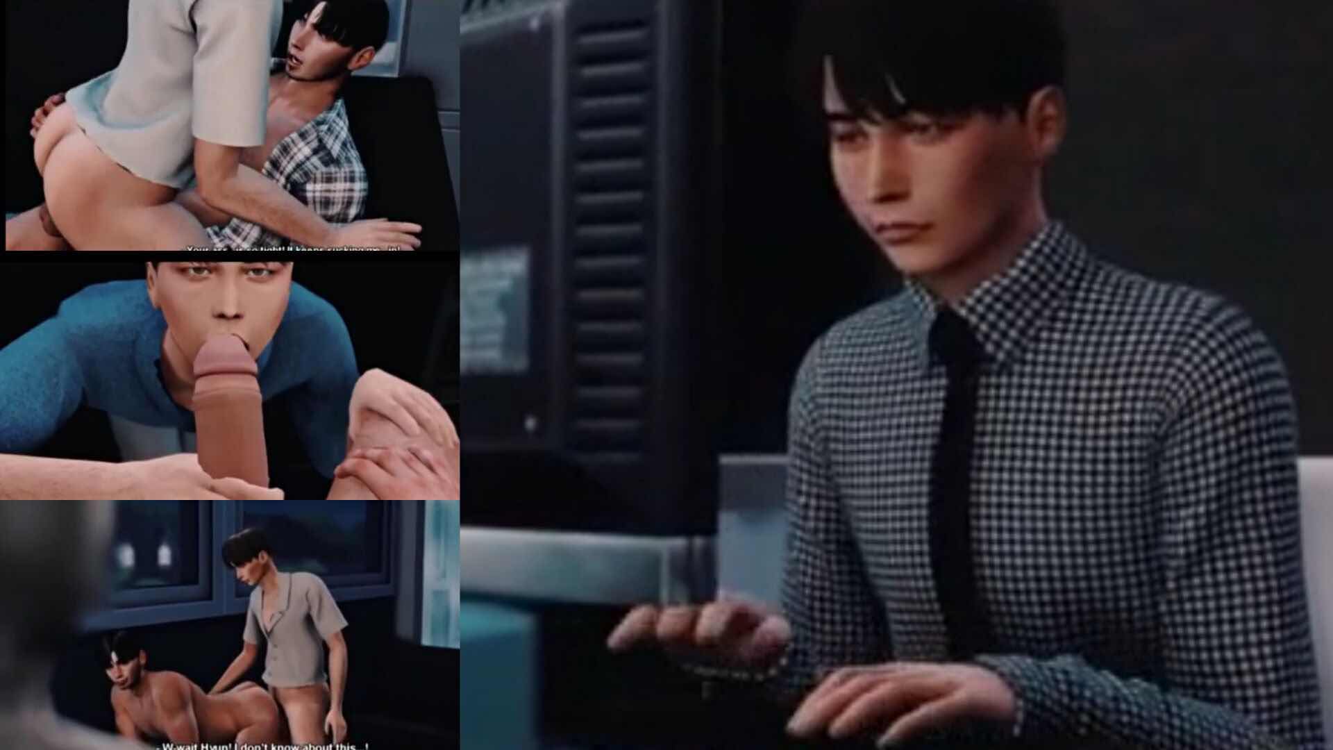 办公室剧情动画片，直男总裁掰弯员工与他互艹