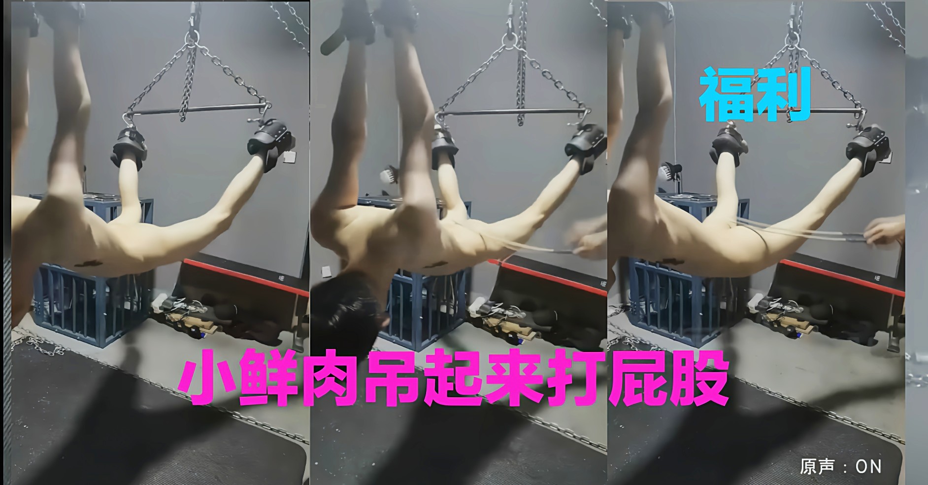 小鲜肉吊起来打屁股，用你的肉帮帮插进我的菊花里
