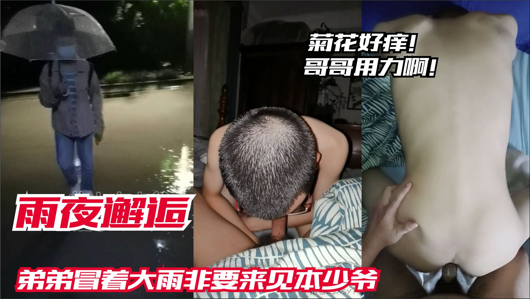 饥渴弟弟菊花太痒冒着大雨也要服侍本少爷