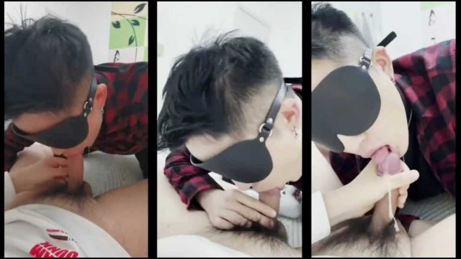 大鸡巴被小奶狗口爆 精液喷射一脸