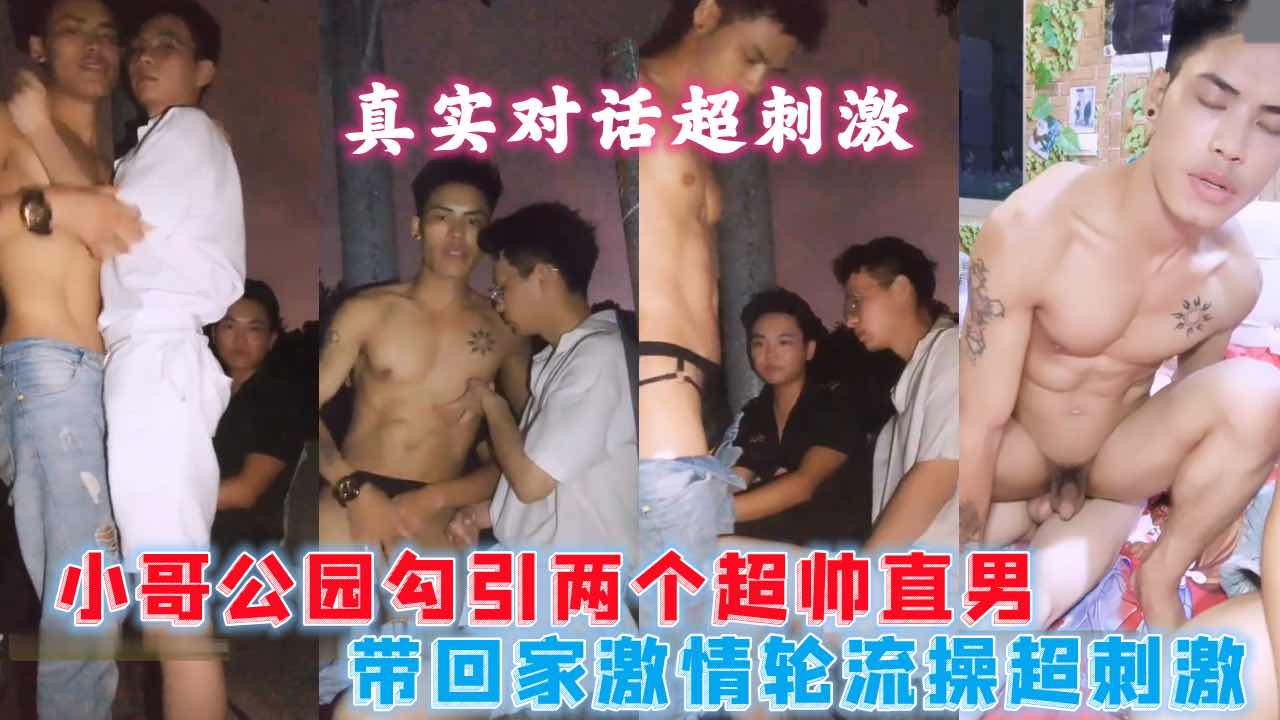 腹肌小哥公园勾引两个超帅直男 带回家激情轮流操 真实对话超刺激