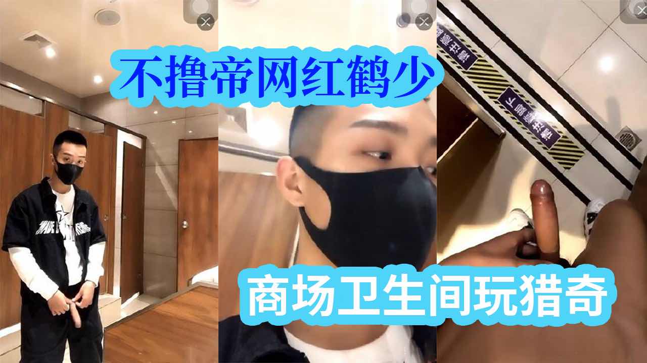 不撸帝网红鹤少，商场卫生间脱光爽飞玩猎奇