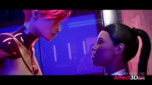 Futa ebony anal fucking a big tits babe in a night club in a 3d animation: Porn - 经典欧美