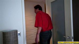 Step bros thick cock fucks Elena Koshka on top: Blowjob, Cowgirl & Brunette Porn - 经典欧美