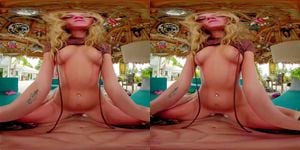Morning Poolside Creampie - Virtual Real Porn ft. Addison Vodka & Danny Steele: Blowjob, Cowgirl & Blonde VR Porn - 经典欧美