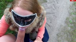 Outdoor Blow Job and Fuck in Fur Vest: Fansly & Fur Fetish Porn - 经典欧美