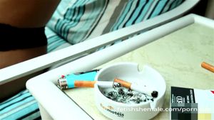 Italian Shemale Smokes and Rubs her Tits by Trans500: Big Tits, Brunette & Hd Porn Porn - 经典欧美
