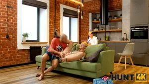 HUNT4K. Pretty blonde analyzed by hunk while her boyfriend counts the cash: Porn - 经典欧美