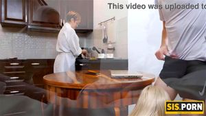 SISPORN. Blonde has sex with stepbro after giving him a sneaky blowjob by Sis.Porn: Porn - 经典欧美