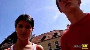 Hunt4K. 书呆子戴绿帽看着女友被肌肉猛男操