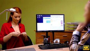LOAN4K. Big-tittied hottie with red hair is owned by loan manager ft. Isabella Lui: Porn - 经典欧美