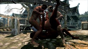 2B IN GANGBANG SKYRIM: Blowjob, Big Boobs & 3D Porn - 经典欧美