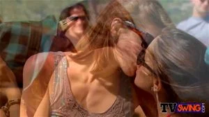 Couples love getting a lesbian orgy before fucking another couple in front of all swingers. Join us.: Porn - 经典欧美