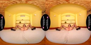 Solo brunette, Lucia Denvile is masturbating, in VR by Baberotica VR: Porn