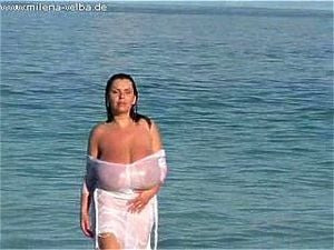 Milena Velba Beach Dress: Big Tits, Stripchat & Big Natural Tits Porn - 经典欧美