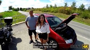 HUNT4K. A bike ride ended up as a perfect outdoor deepthroat and sex: European, Cuckold & Pov Sex Porn