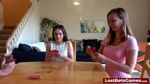 A relaxed strip card spoons game with two eager hotties ft. Aften Opal & Stella Sedona: Porn - 经典欧美