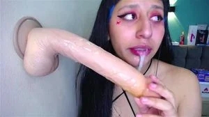 cute latina deepthroat: Dildo, Gagging & Messy Porn - 经典欧美