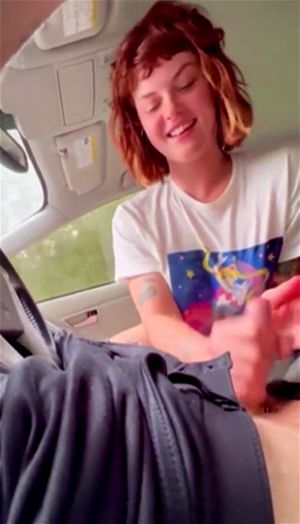 红发女郎 女朋友 汽车 口交