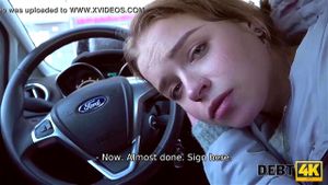 DEBT4k. Twenty-one-year old barmaid pussy-fucked by the debt collector: Blowjob, Doggy & Blonde Porn - 经典欧美
