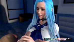 3D Porn Anime Hentai Sailor Handjob: Teen, Busty & Cute Porn - 经典欧美