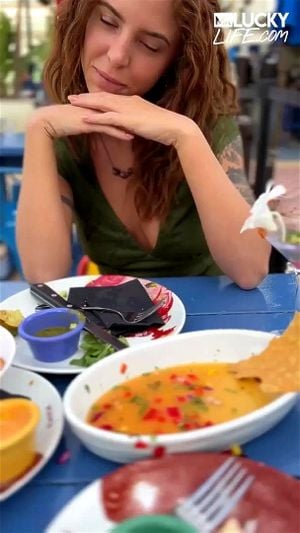 Awesome Brunch Date With Curly Hair Cutie Lumi Ray by MrLuckyLife: Lingerie, Kink & Cock Sucking Porn - 经典欧美