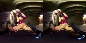 BaDoink VR 调查探索与金发美女 Fesser 的虚拟现实色情体验