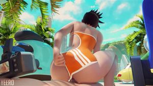 Tracer Swimsuit: Xhamster, Games & Animated 3D Porn - 经典欧美