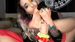 Long Toes Self foot smelling and worship 2: Eporner, Soles & Self Foot Worship Porn - 经典欧美
