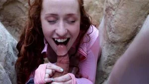 Redheaded Ginger w/ Fire Crotch sucks and fucks dude outdoors: Blowjob, Public & White Girl Porn - 经典欧美